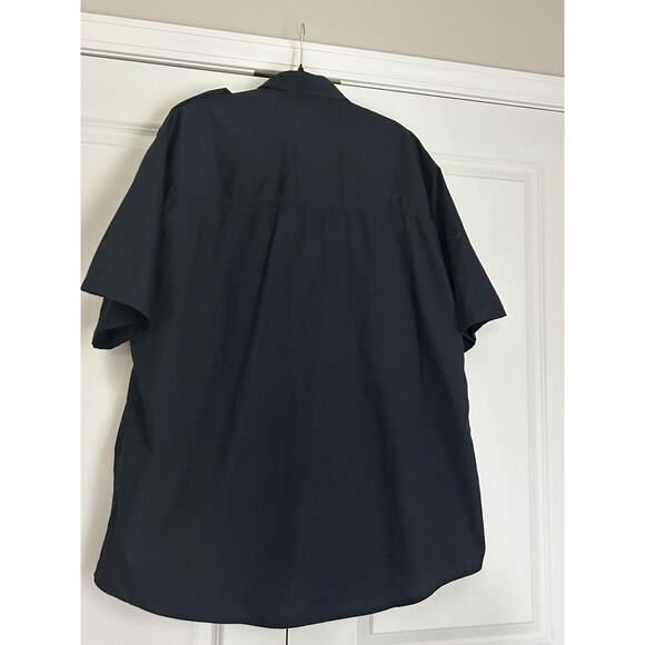 HQ Issue Black Zip-Up Tactical Utility Mens Short Sleeve Shirt XL - Picture 6 of 9